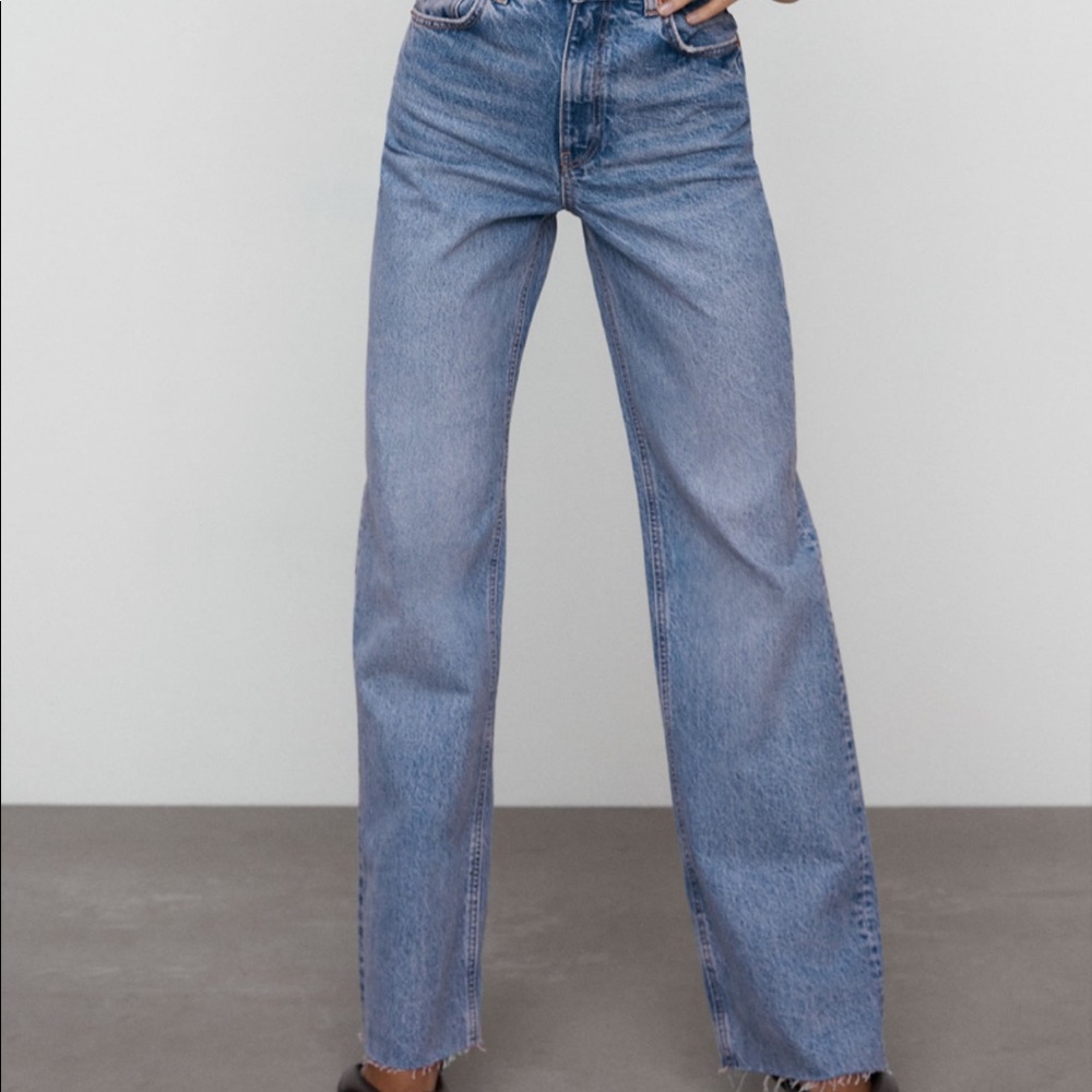 Zara wide leg high waist Jean